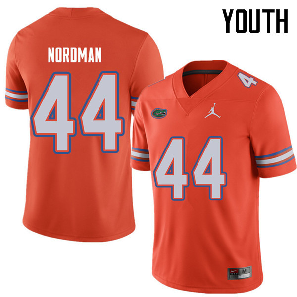 Jordan Brand Youth #44 Tucker Nordman Florida Gators College Football Jerseys Sale-Orange - Click Image to Close